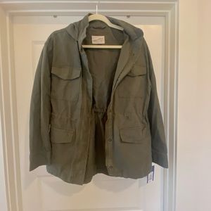 Army green utility jacket